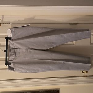 LIZ CLAIBORNE WOMEN'S LIGHT GRAY MID-RISE ANKLE LENGTH PANTS SIZE 16 PETITE